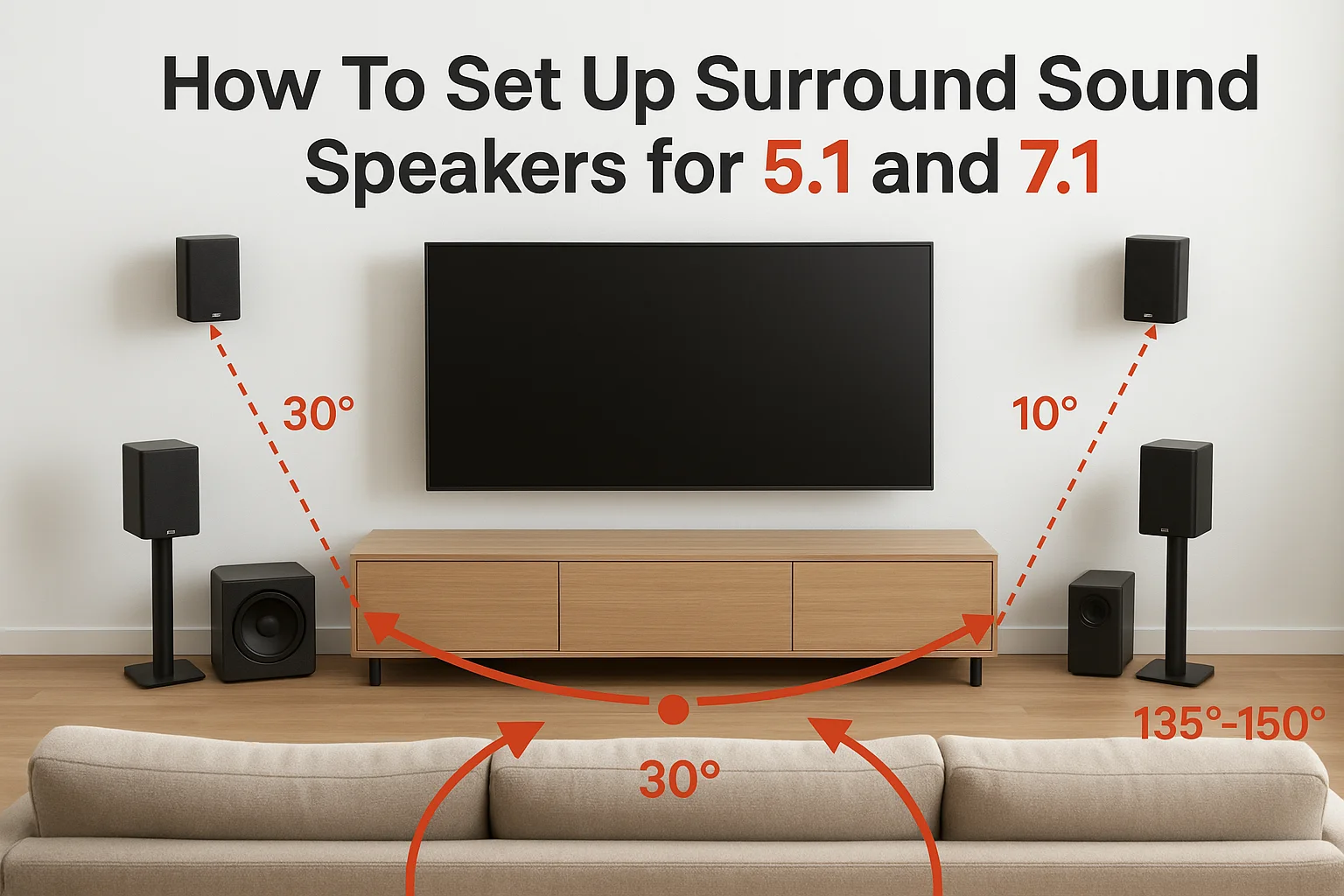 How To Set Up Surround Sound Speakers for 5.1 and 7.1